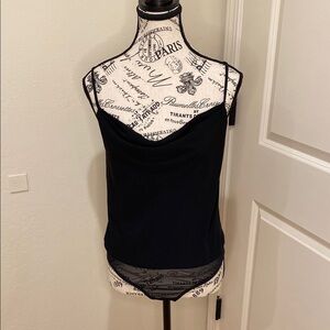 ASTR The Label cowl neck black bodysuit